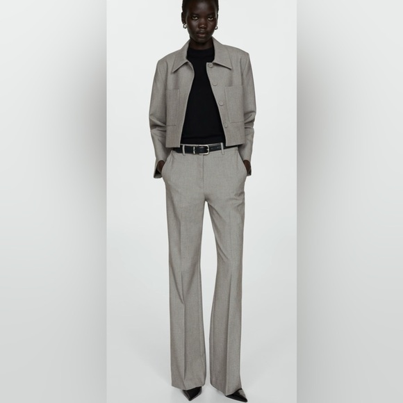 High-waist flare trousers - Picture 1 of 5